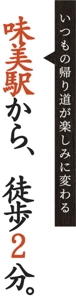 味美駅から、徒歩２分。